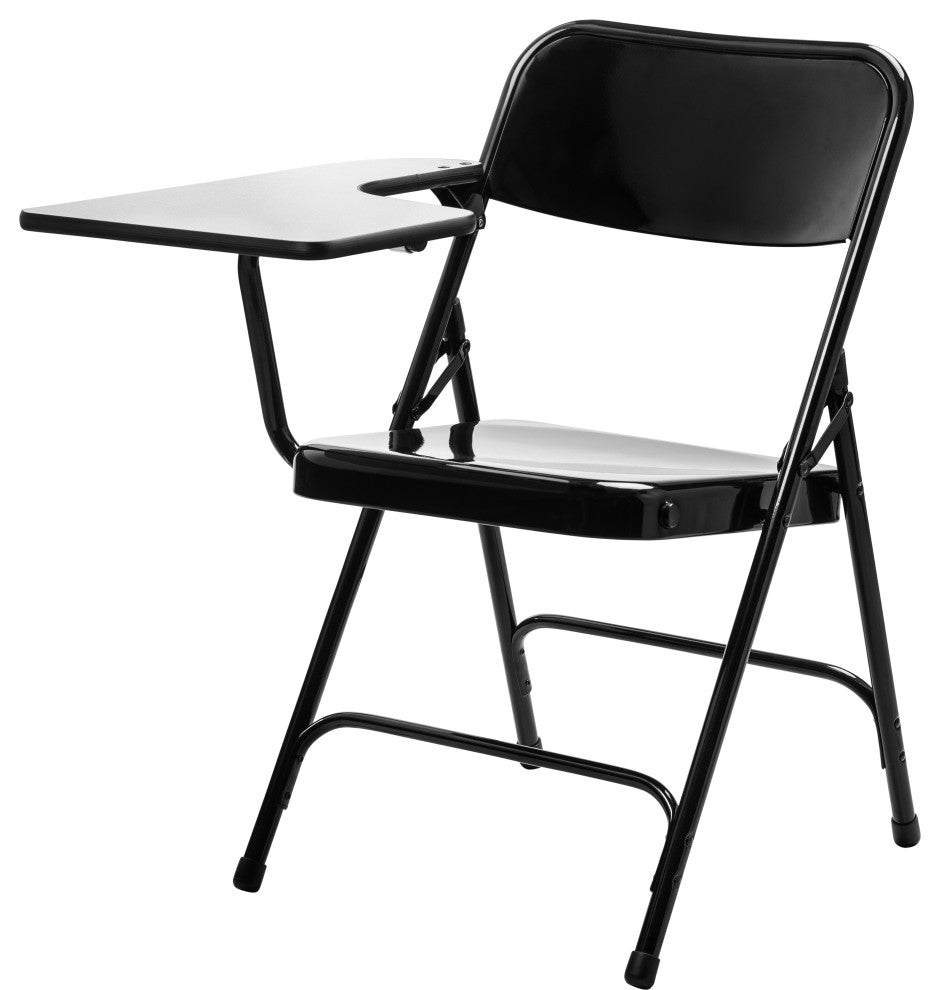NPS 5200 Tablet Arm Folding Chair, Right Arm, Black, Set of 2