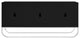 Nicole Miller Jacelynn Sideboard, Black/Chrome, 3-Door