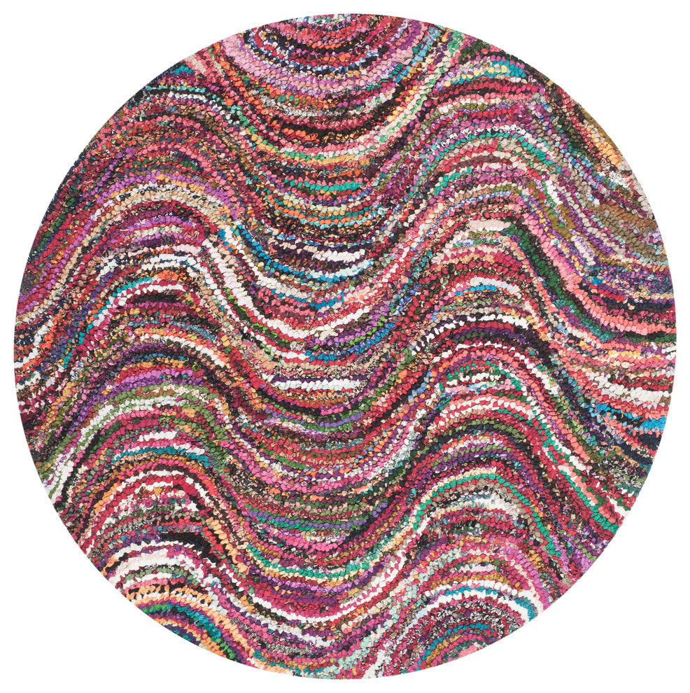 Safavieh Nantucket Collection NAN511 Rug, Multi, 4' Round