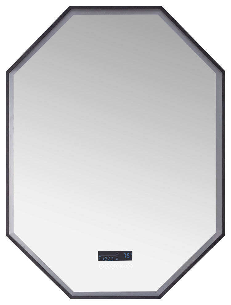 Otto LED Octagon Framed Mirror, 30"