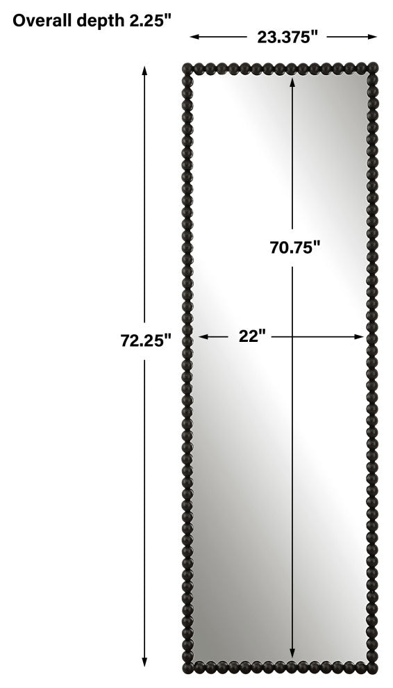 Serna Black Tall Mirror