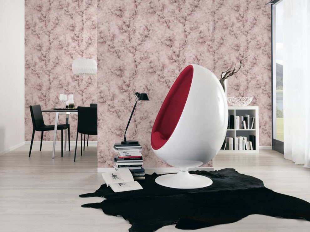 Floral Textured Wallpaper Featuring Tree Branches And Leaves, 374204