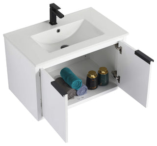 Fine Fixtures Kingsford Vanity Sink Included, White, 30", Doors