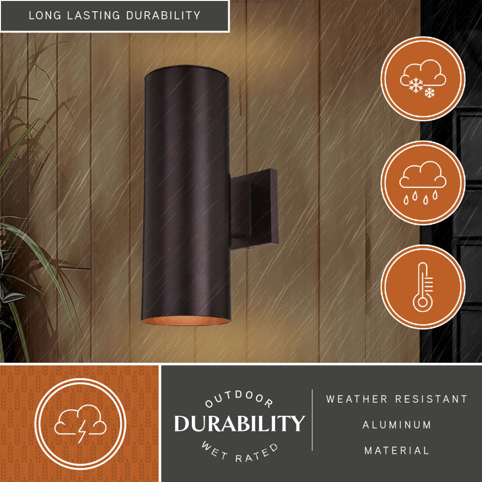 Chiasso 2 Light 14.25"H Outdoor Wall Light Deep Bronze
