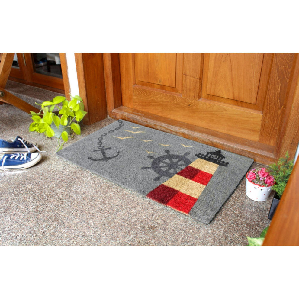 Multi Machine Tufted Light House Doormat, 18" x 30"