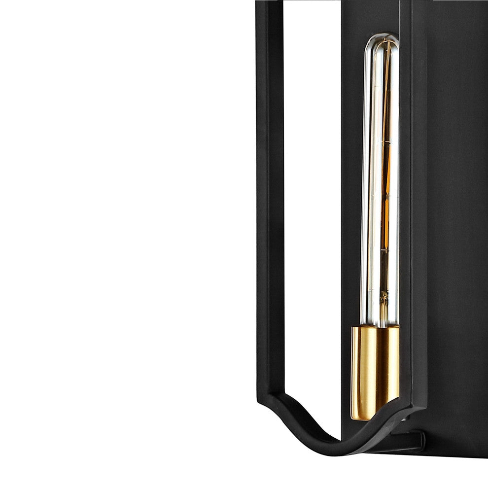 Chloe 4.75" 1-Light Modern Bohemian Iron LED Sconce, Black