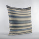 Plutus Blue Beige Lanes Stripe Luxury Throw Pillow, 20"x36"