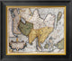 "Asiae Nova Descriptio" Framed Canvas Giclee by Abraham Ortelius, 20x17"