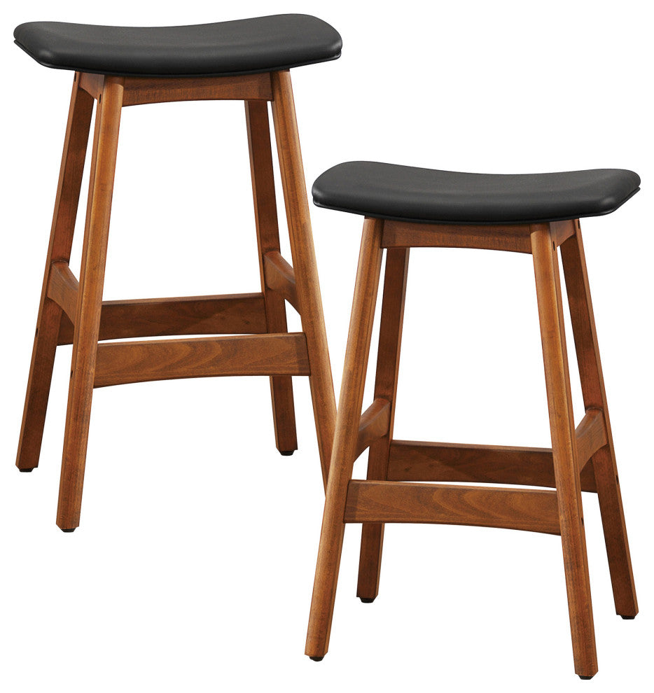Shapel Counter Height Stool, Set of 2, Black
