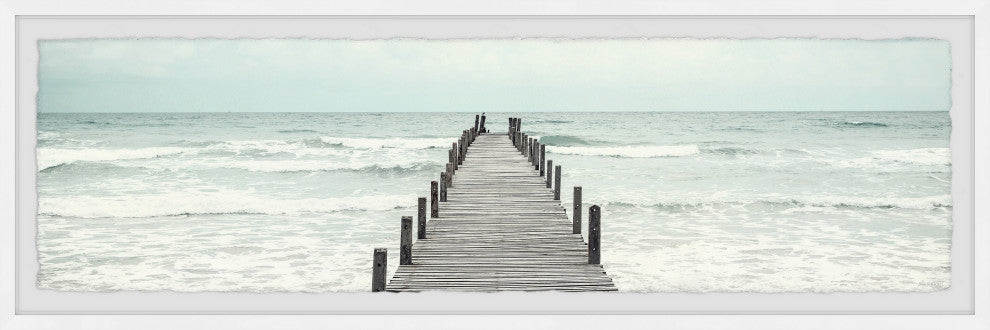 "Wild Oceans" Framed Painting Print, 45x15