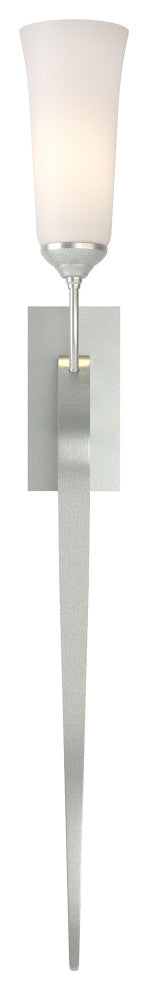 Sweeping Taper ADA Sconce, Vintage Platinum Finish, Opal Glass, Incandescent