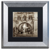 Alan Blaustein 'Burgos I' Art, Silver Frame, Black Mat, 11x11