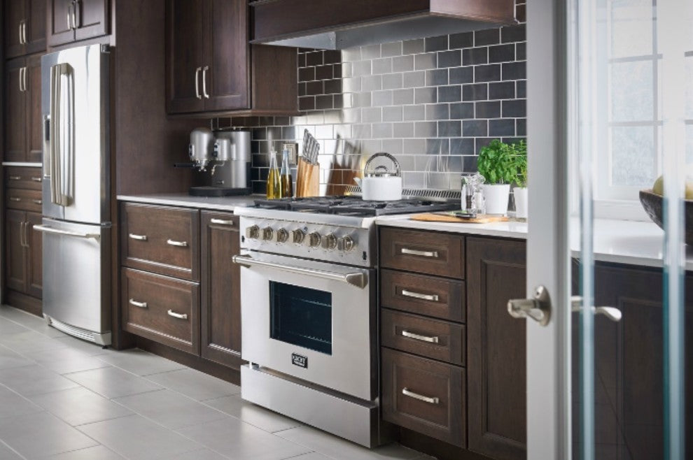 KUCHT Pro Style 30" Dual-Fuel Range, Classic Silver, Natural Gas