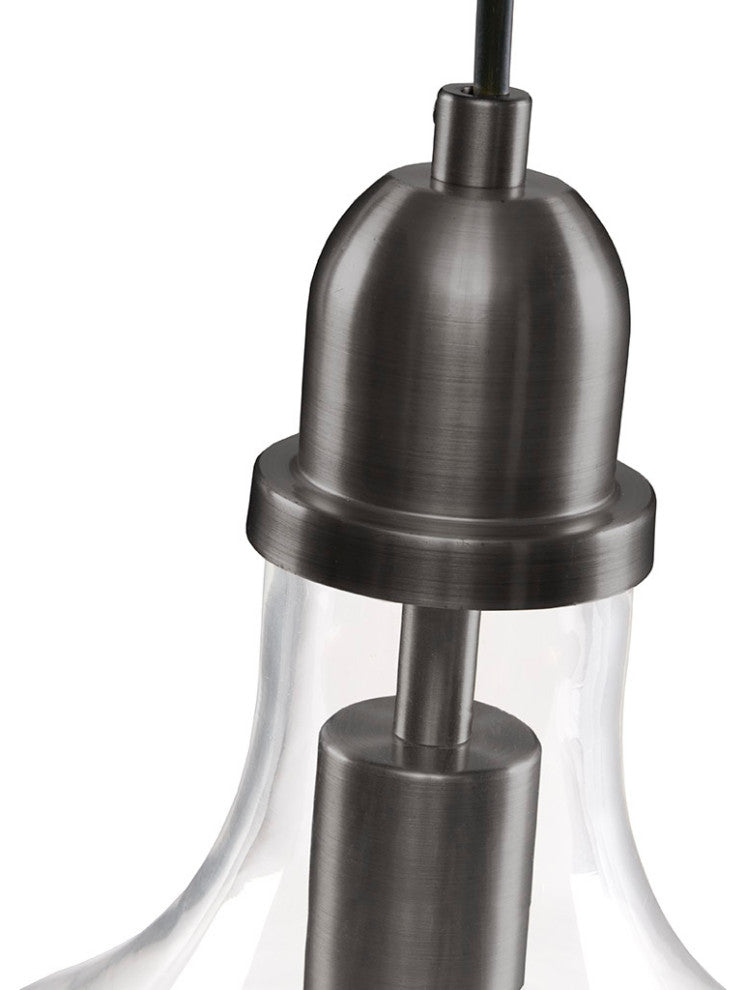 Ink+Ivy Auburn Bell Shaped Glass Pendant, Bronze