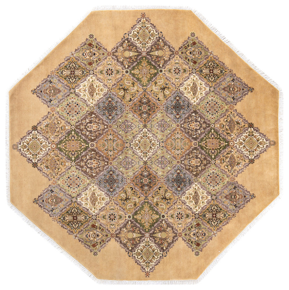 Mogul, One-of-a-Kind Hand-Knotted Area Rug Red, 7' 1 x 7' 1