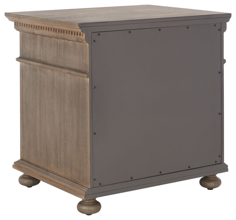 Safavieh Couture Allisyn 3 Drawer Wood Nightstand, Light Brown