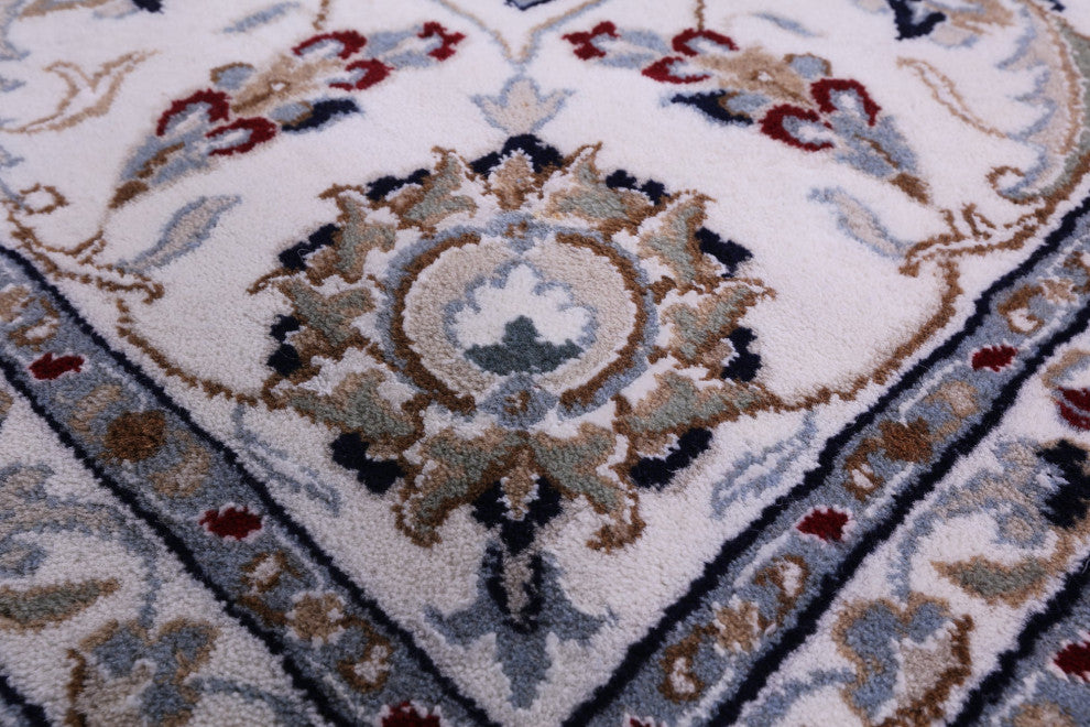 8' 0" X 16' 0" Persian Nain Handmade Wool & Silk Rug - Q14889