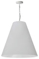 1 Light Large Anaya Matte White Pendant w/ White Shade