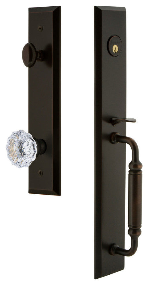 Fifth Avenue 1-Piece Dummy Handleset, C Grip and Fontainebleau Knob, 849505