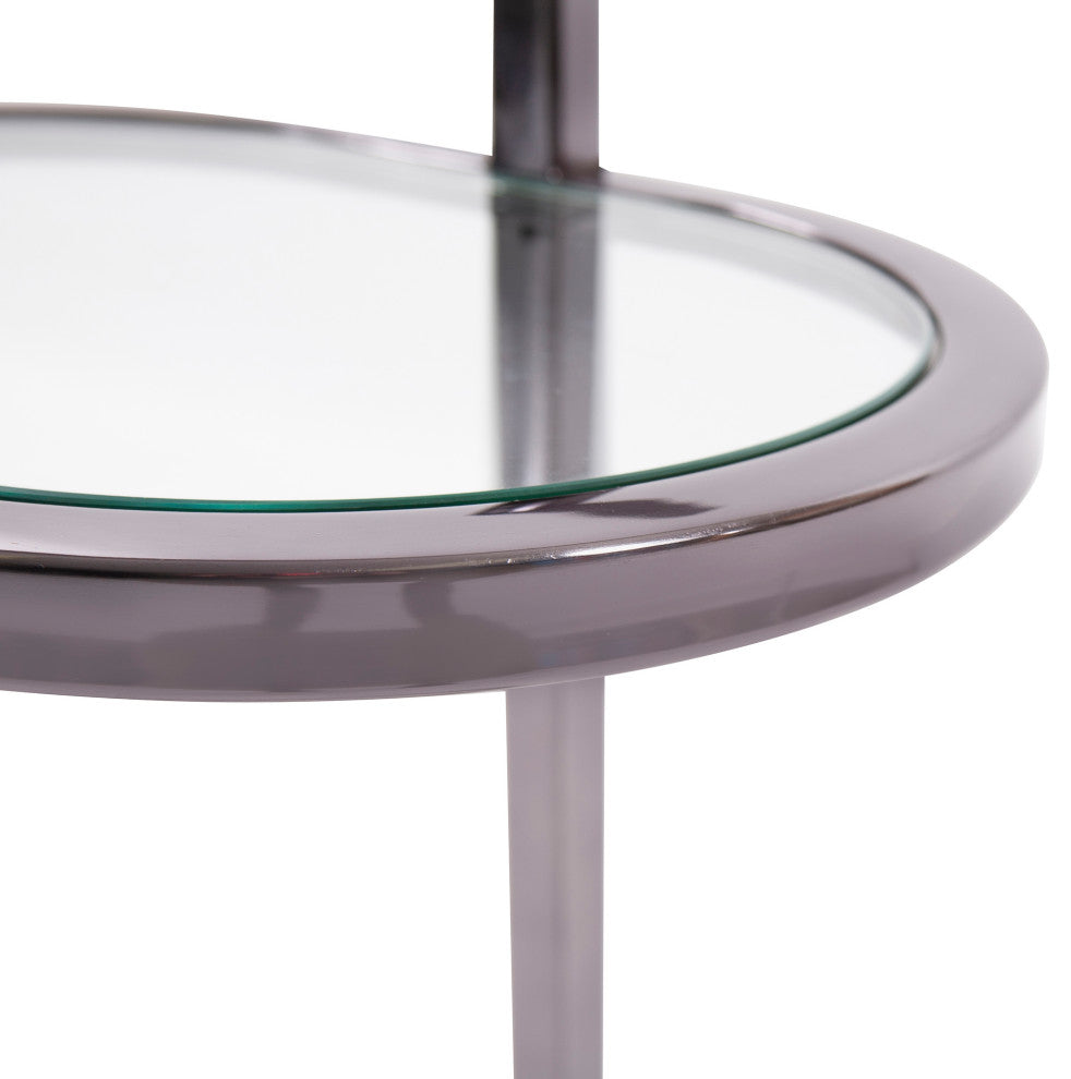 Howard Elliott Oval Stainless Steel Drink Table