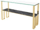 Tierra Gold Console Table, Glam Luxe Console Table, Marble Entryway Table, Black