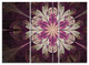 "White Purple Rounded Fractal Flower" Metal Wall Art, 3 Panels, 36"x28"