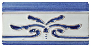 Novecento Cenefa Evoli Ceramic Wall Trim Tile, Cobalto