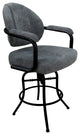Swivel Tilt Metal Counter 26" 30" Bar Stool M-70, Outlier Charcoal - Black, 30"