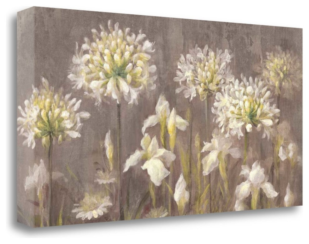 "Spring Blossoms Neutral II" By Danhui Nai, Giclee Print on Gallery Wrap Canvas