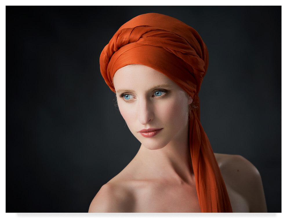 Ross Oscar 'The Girl With The Orange Shawl' Canvas Art, 32"x24"