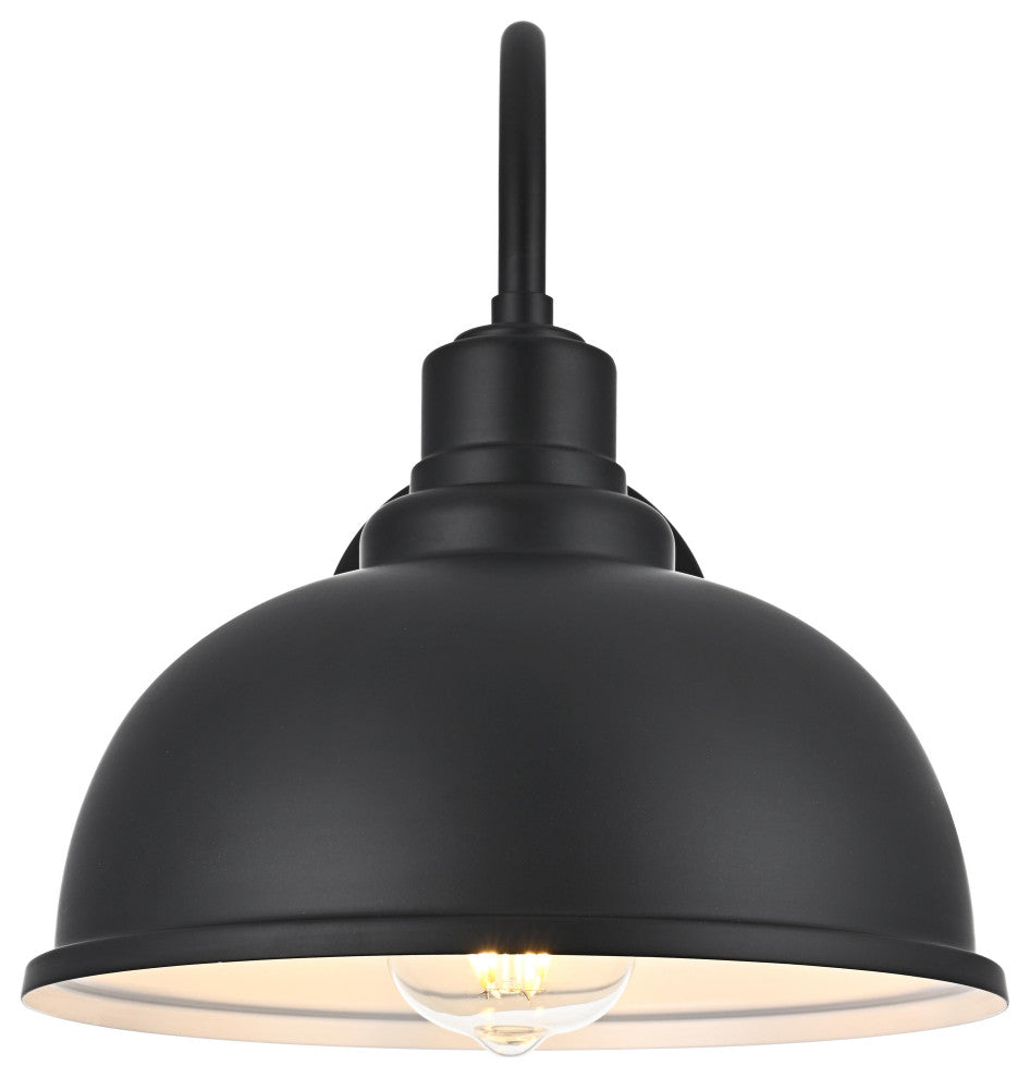 Home Living 9.5" Outdoor Wall Sconce, Black