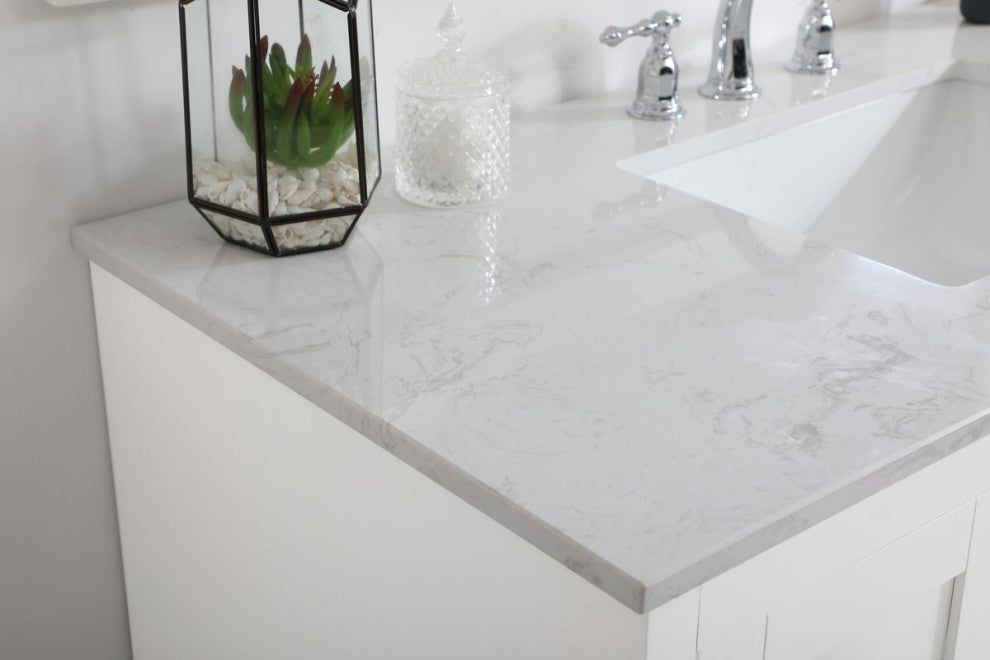 48" Single Bathroom Vanity, White