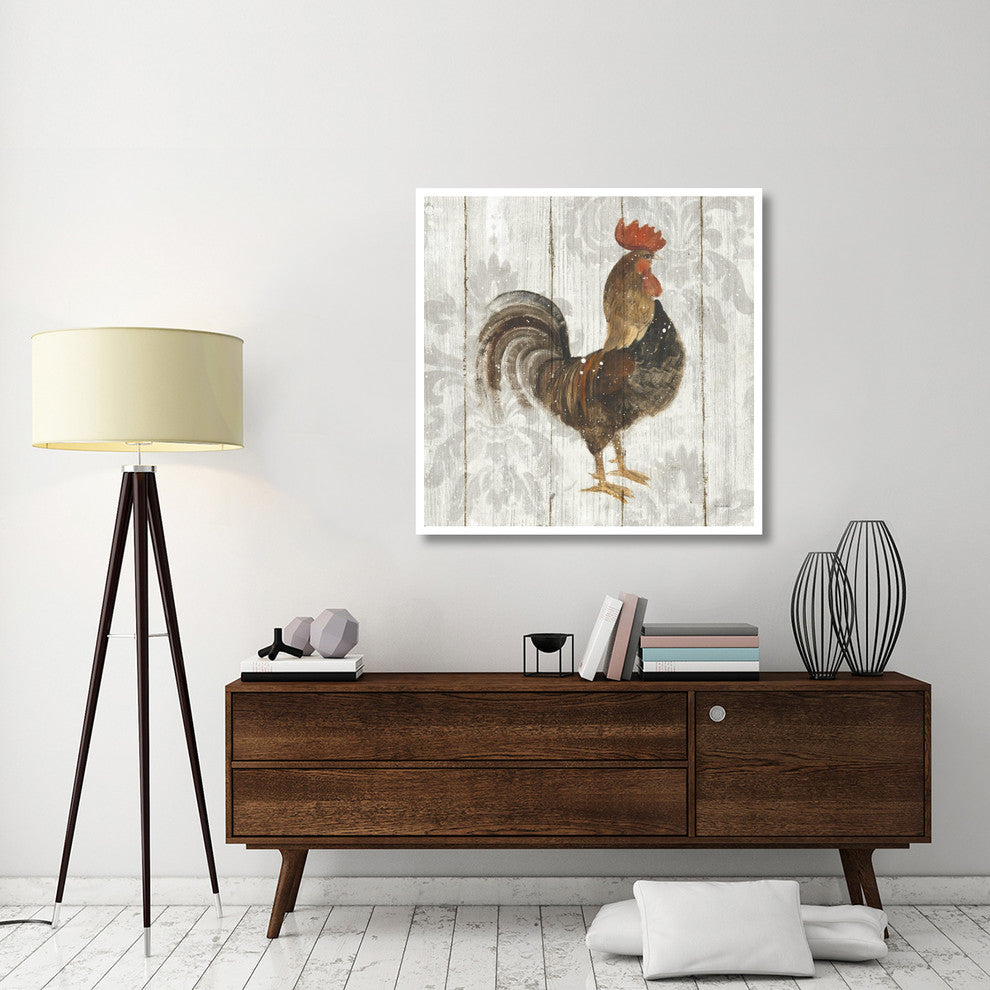 "Farm Friend III on Barn Board" Digital Paper Print by Albena Hristova, 42"x42"