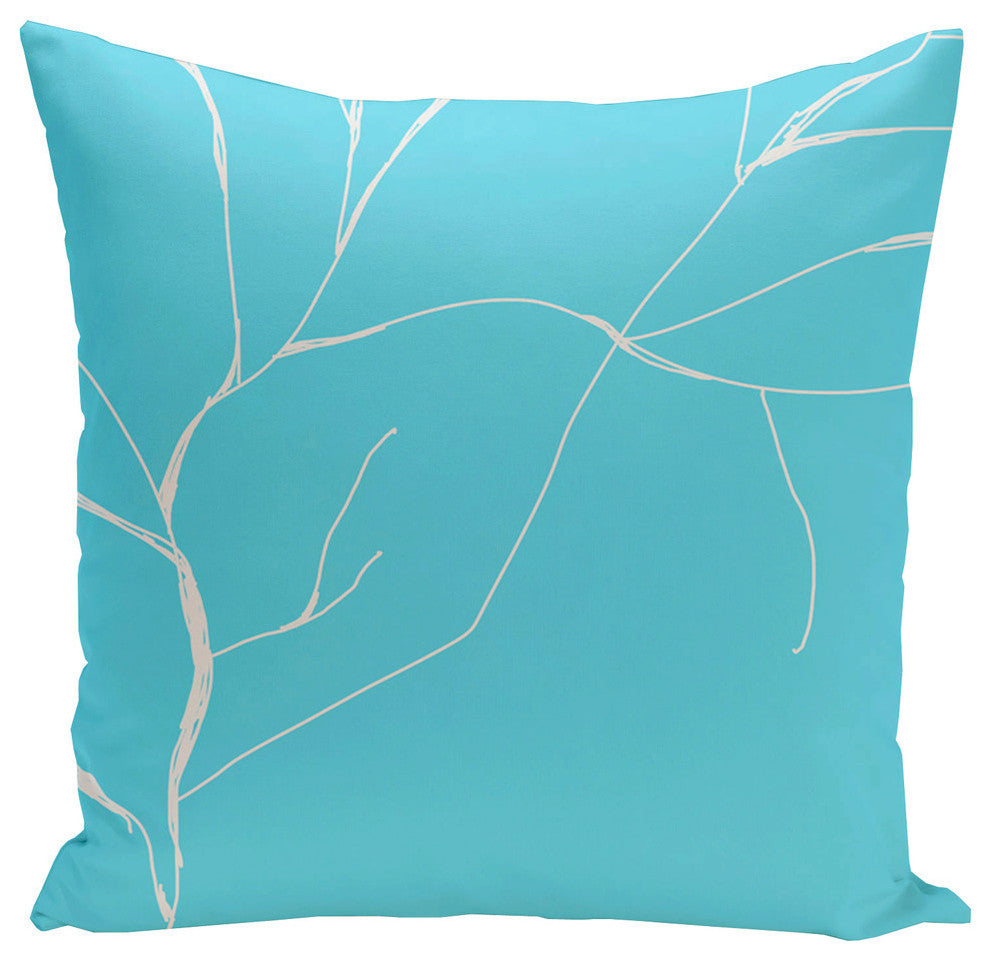 Polyester Pillow, Floral, 16"x16"