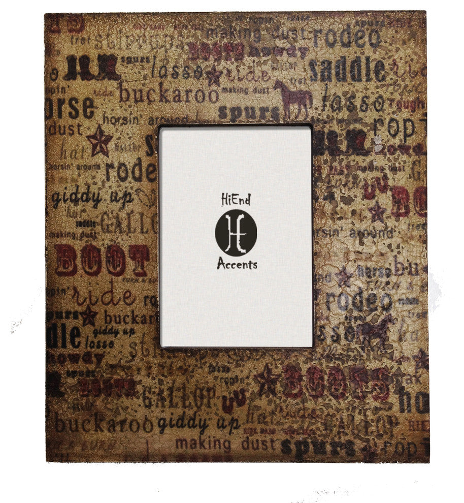 Western Text Picture Frame