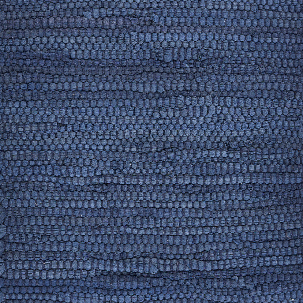 Bordered Indigo Table Top Set, 1'4" X 6'8"