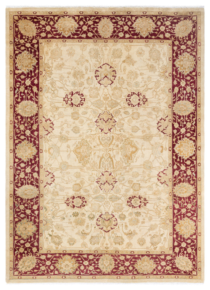 Mogul, One-of-a-Kind Hand-Knotted Area Rug Ivory, 6' 2 x 8' 6