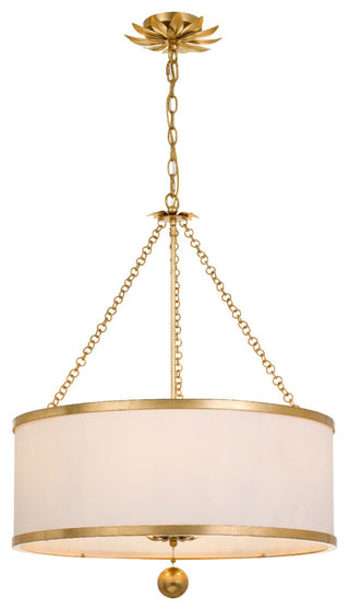 Crystorama Lighting Group 518 Broche 6 Light 24"W Drum Chandelier - Antique