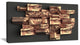 Golden Black Abstract Design, Abstract Canvas Art Print, 32"x16"