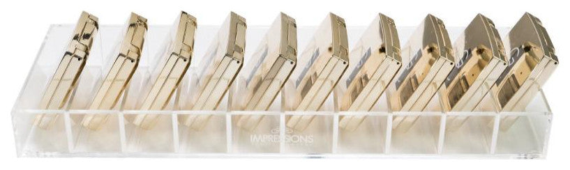 Alexa Acrylic Organizer Singles, Adjustable Dividers, 10 Slots, Long