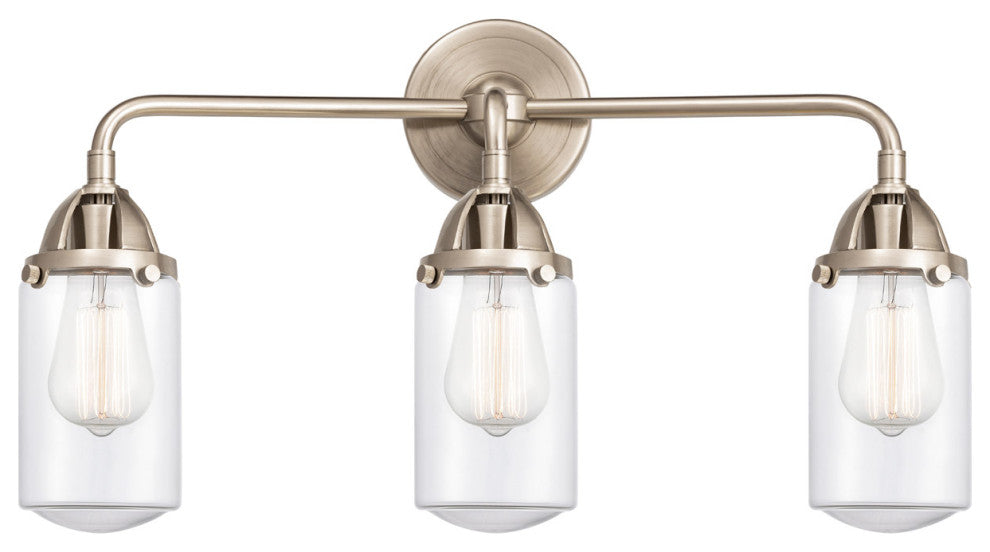 Innovations 288-3W-SN-G312 Dover 3 Light Vanity Light, Brushed Satin Nickel