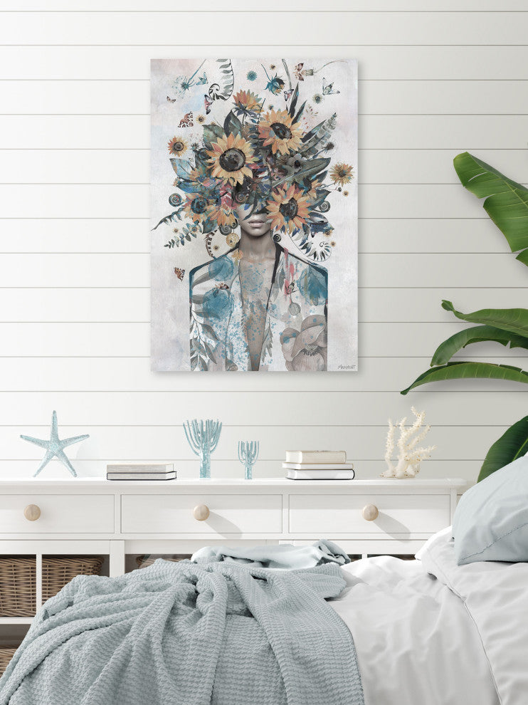 "Be a Sunflower" Painting Print on Wrapped Canvas, 30x45