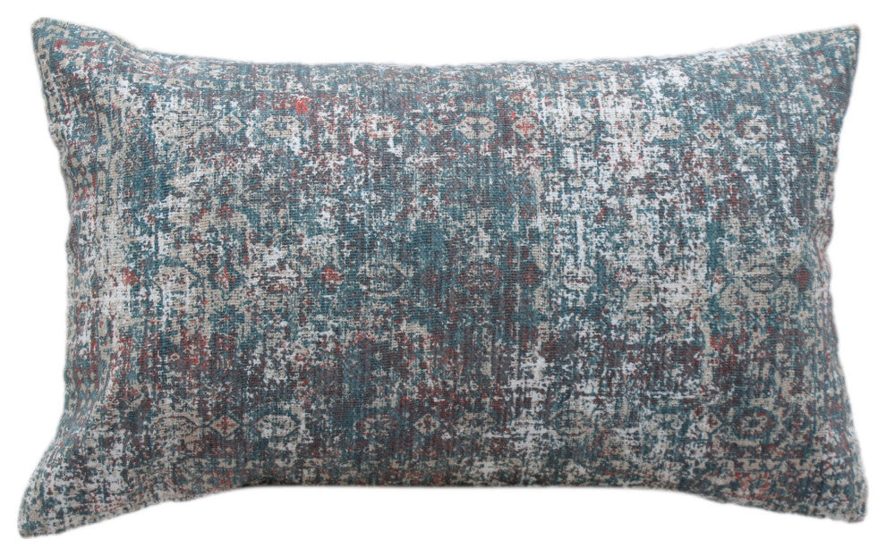 Gray Machine Woven Medfield Throw Pillow, 16" x 26"