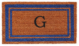 Blue Border 18"x30" Monogram Doormat, Letter G