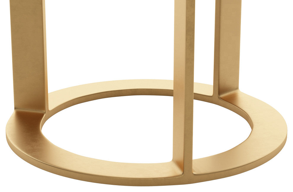 Helena Marble Side Table White & Gold