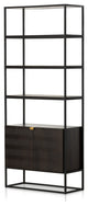 Kelby Bookcase Carved Vintage Brown, Vintage Brown, Gunmetal