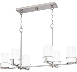 Quoizel SEY636 Seymour 6 Light 36"W Linear Chandelier - Brushed Nickel