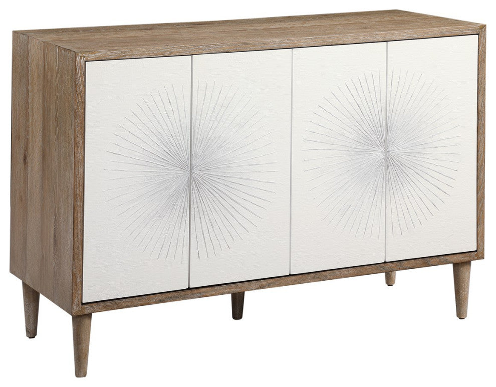 Uttermost Dani 4 Door White Cabinet 25084
