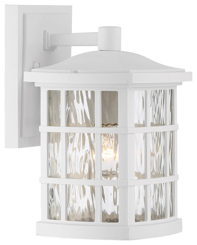 Stonington 1-Light Outdoor Lantern, White Lustre