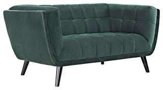 Modern Green Bestow Velvet Loveseat